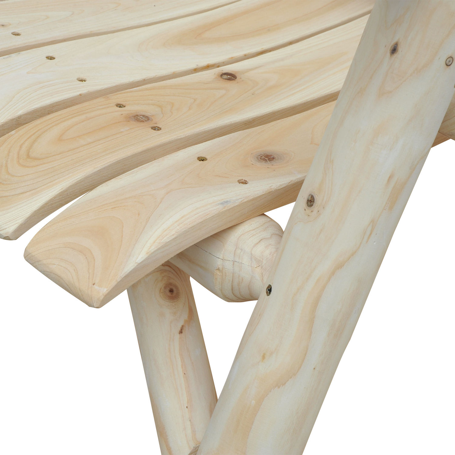 Adirondack dārza krēsls ar roku balstiem, dabīga, 83 x 68 x 101 cm - Image 6