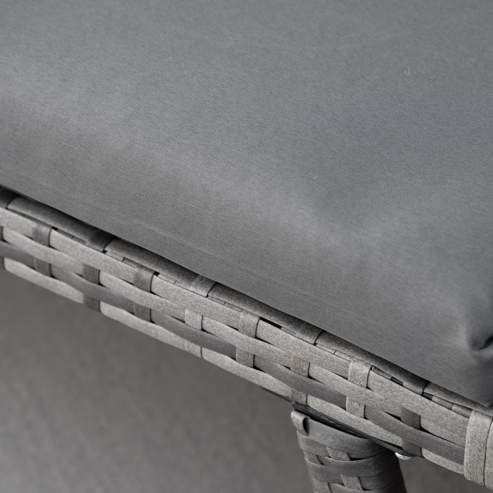 2 vietų sodo sofa iš poliratano, pilka, 129 x 63 x 67 cm - Image 8