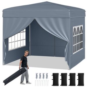 Pop-up nojume 290 × 290 cm ar 4 sānu sienām pelēka krāsa