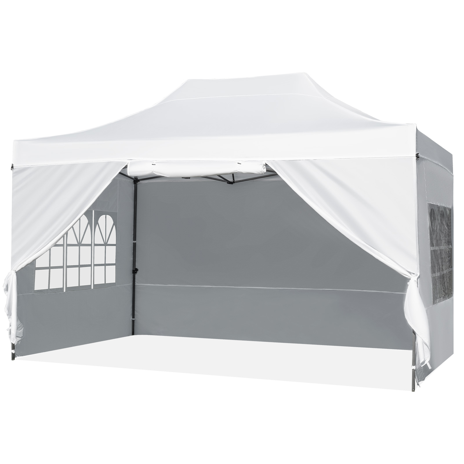 Pop-up pavėsinė 3 × 4,3 m su ratukais, balta