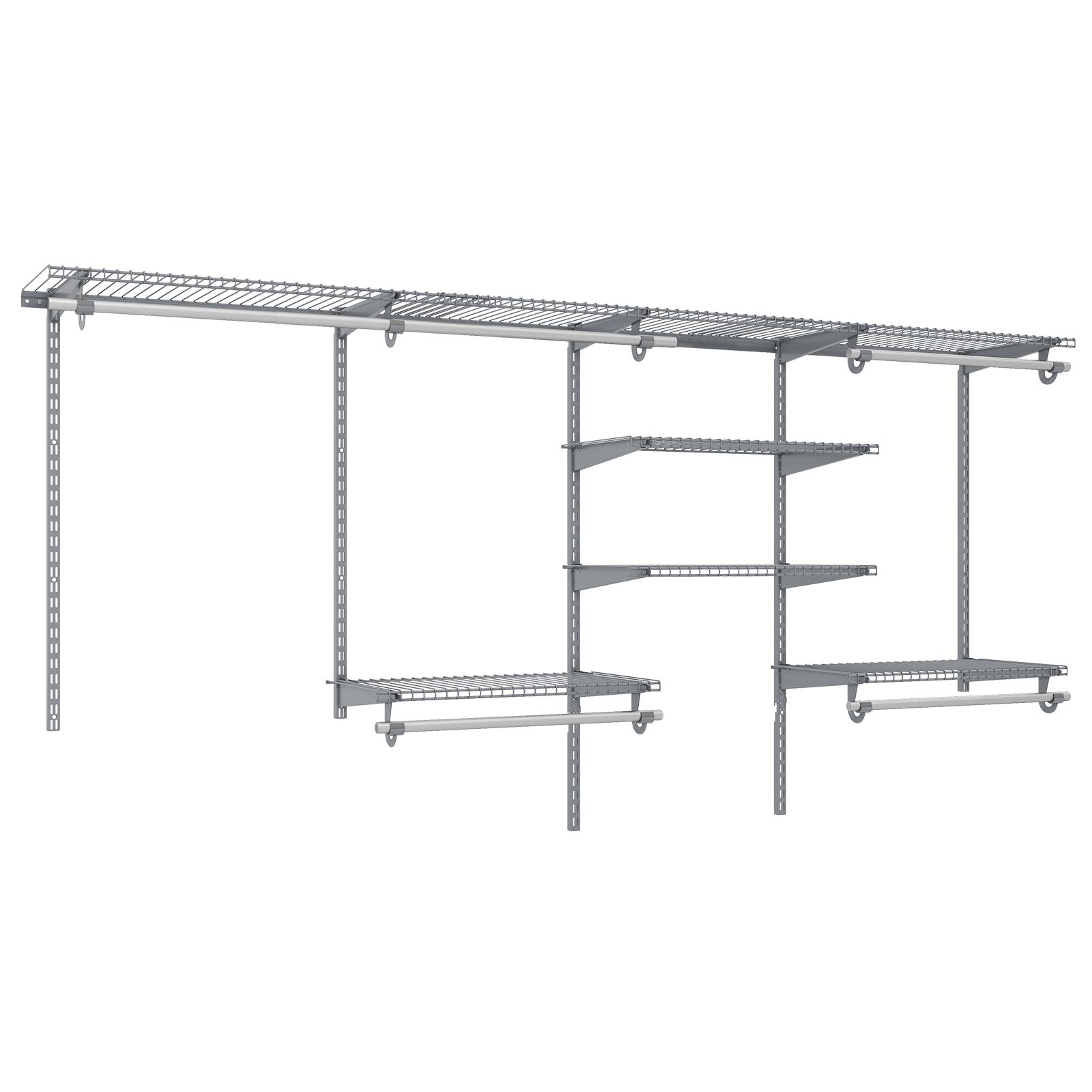 Reguleeritav metallriiulite komplekt 122-244cm hall RTJZ10353GR