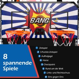 8-ühes korvpallimäng masin valge