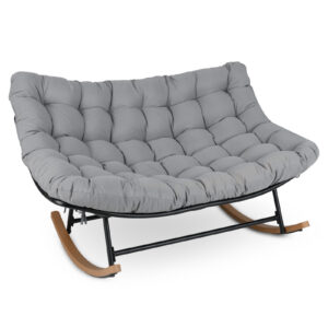 Kahekohaline kiikuv papasan-tool, hall, 320 kg