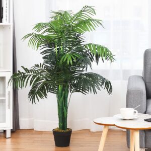 3,5 jalga kunstlik Areca palmiik puidust korviga