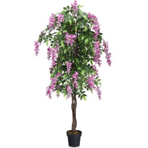6 Jalan keinotekoinen wisteria-silkkipuu sisä- ja ulkokäyttöön