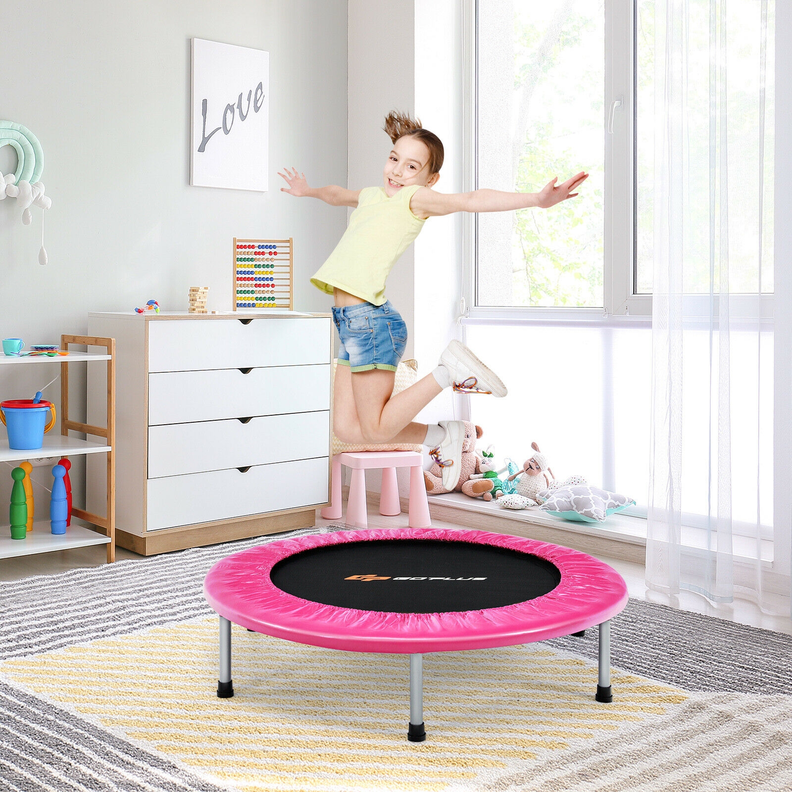 38" Sulankstomas Mini Batutas Rožinis - Image 6