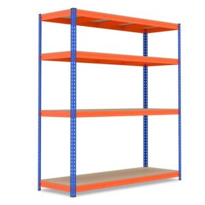 4-korruseline metallriiul reguleeritavate riiulitega, kandevõime kuni 2400 kg