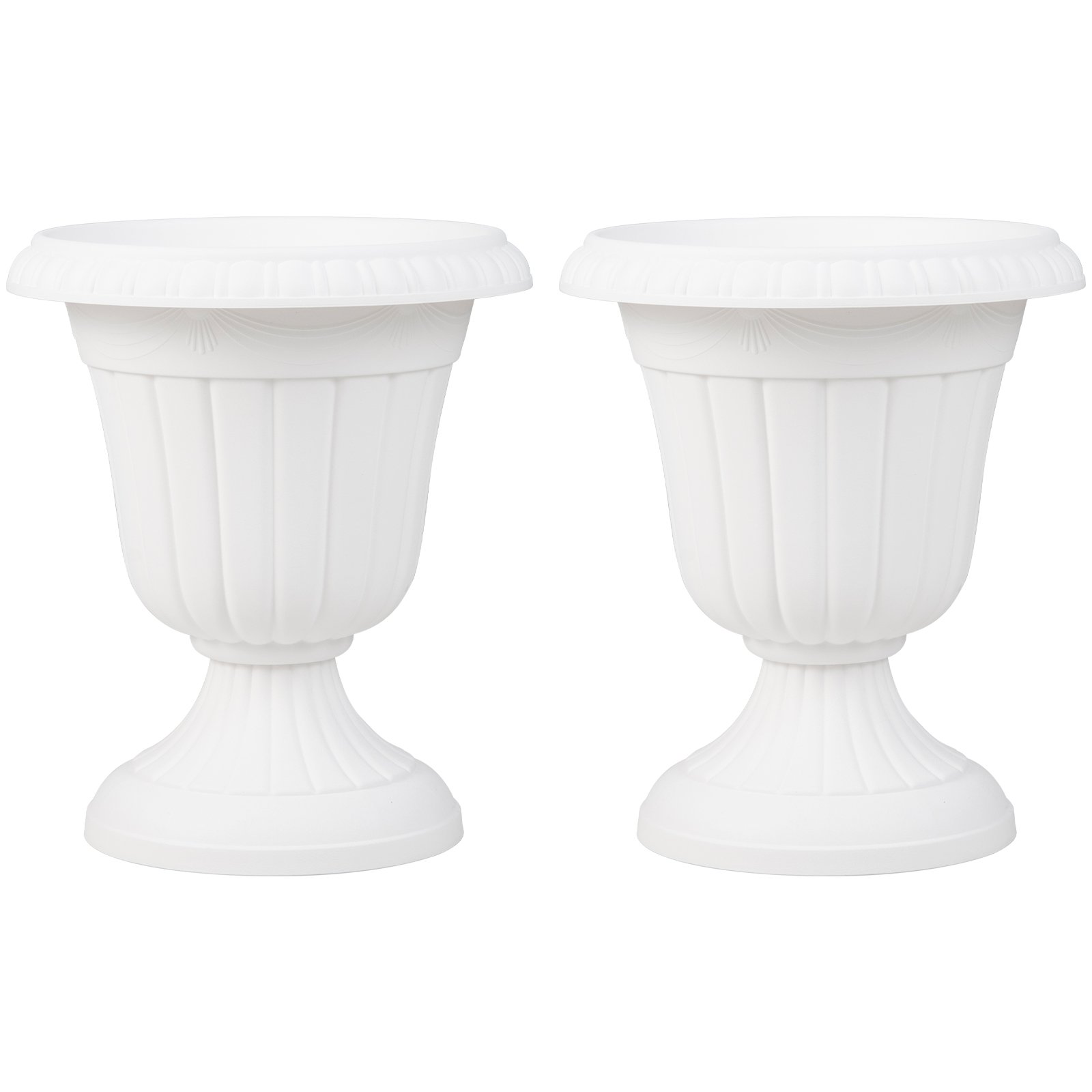 46cm Balti Vintage Plastmasas Puķu Podu Komplekts 2gab