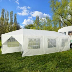 Valge aiamaja, 3 x 9 x 2,6 m