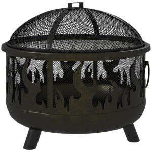 Tulekoda grillrestiga, 61 cm, must