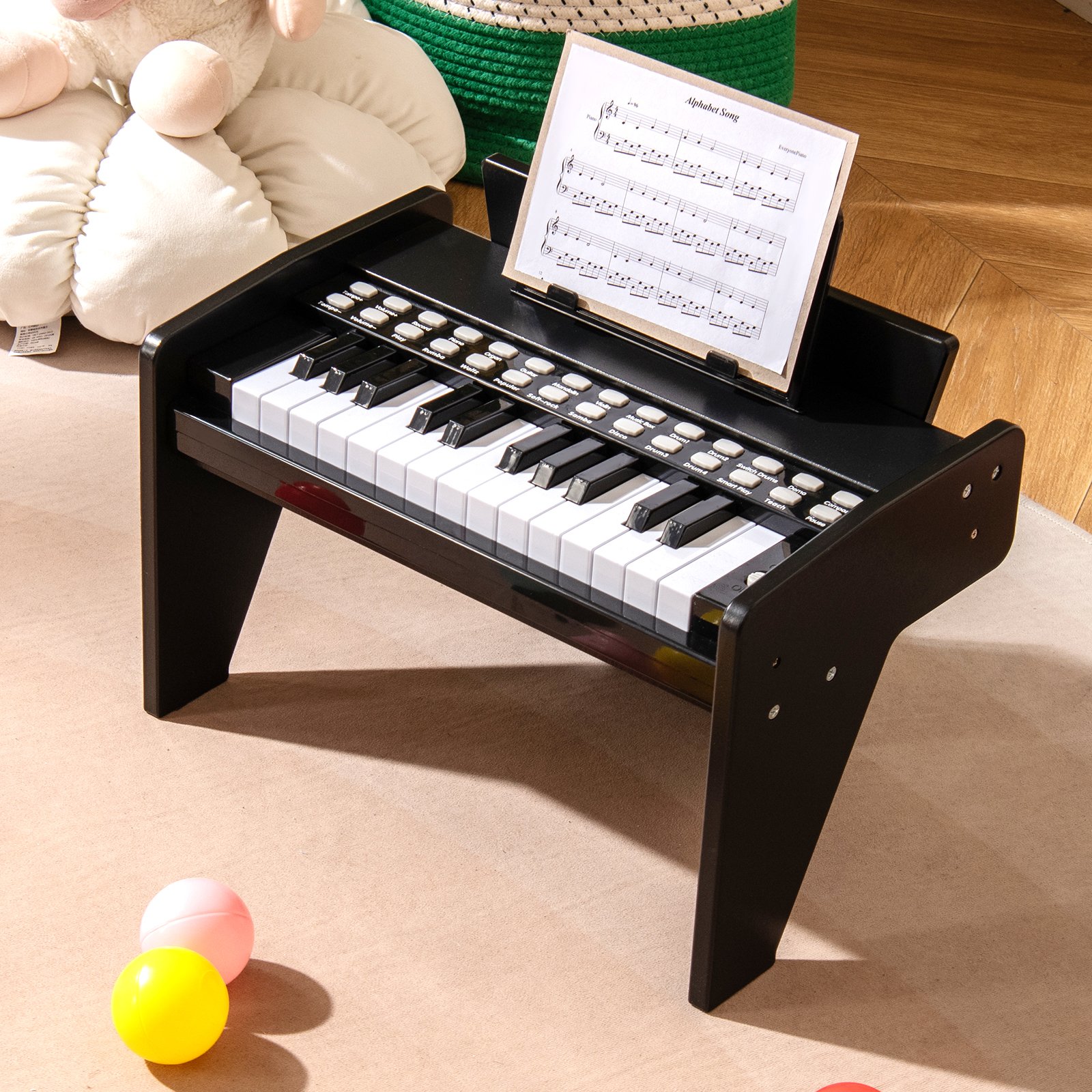 25-näppäiminen lasten piano musta - Image 2