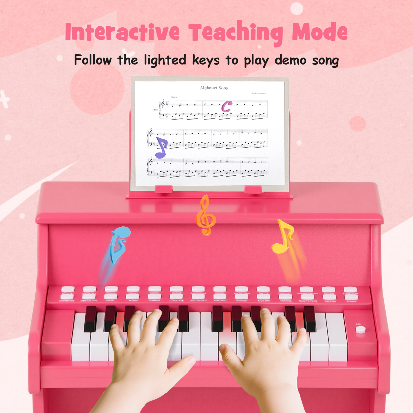 25-klahviga laste mini-digipiano roosa - Image 6