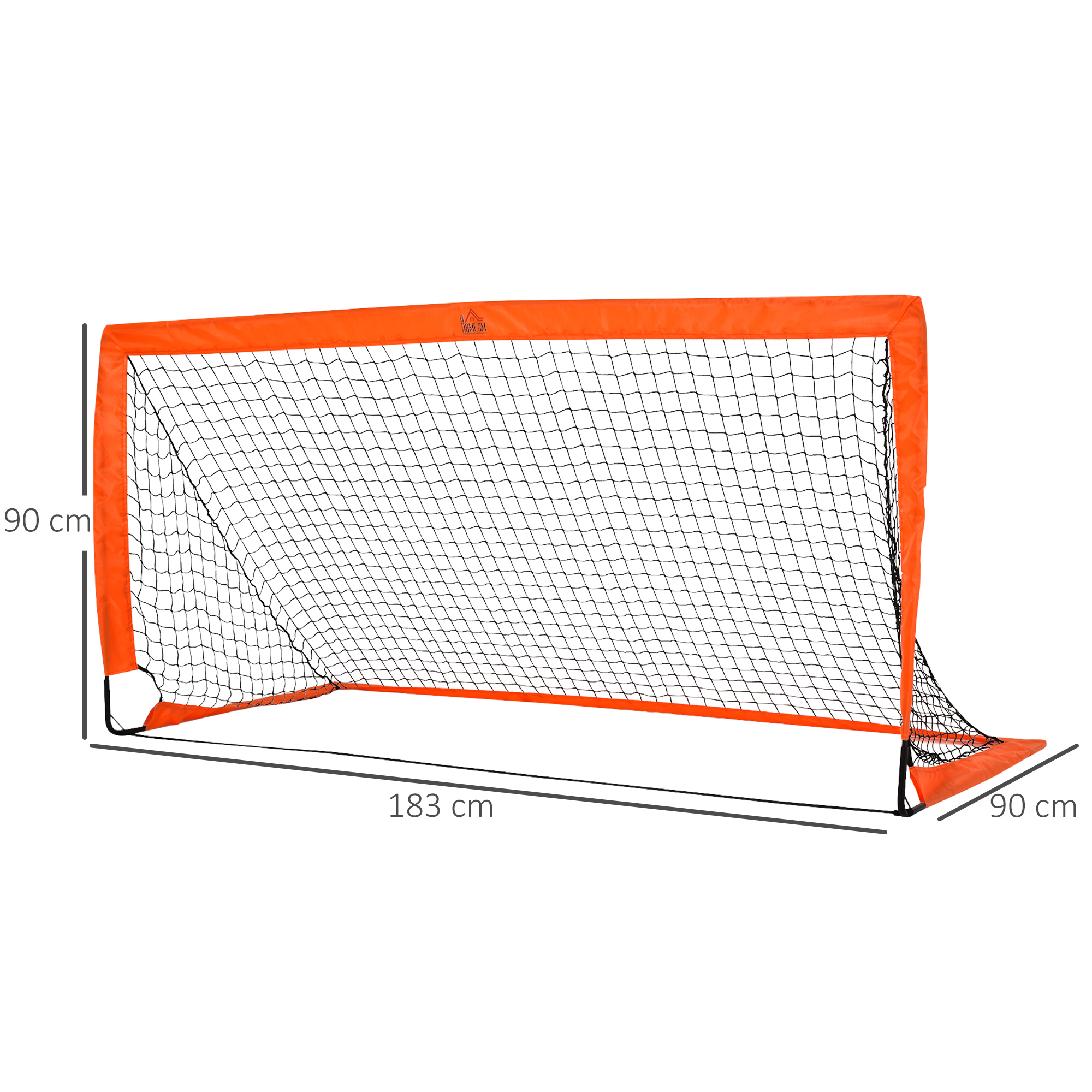 Futbolo vartų rinkinys, oranžinis, 183 x 90 x 90 cm - Image 3