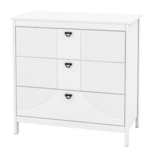 3-sahtliga kummut valge MDF 80x40x79 cm