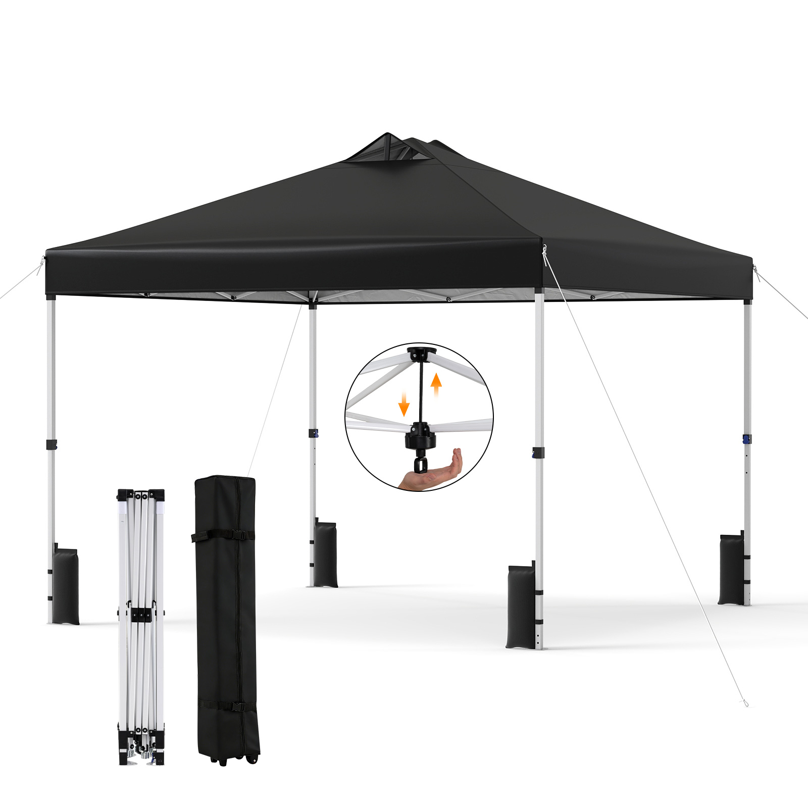 10x10 jalga pop-up varikatus must - Image 4
