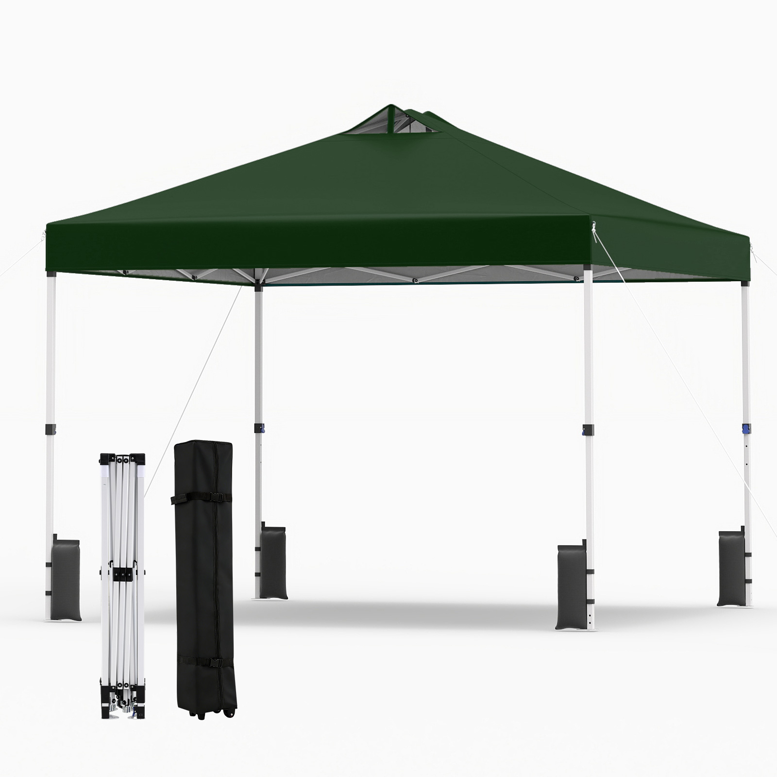 10x10 jalga pop-up varikatus roheline
