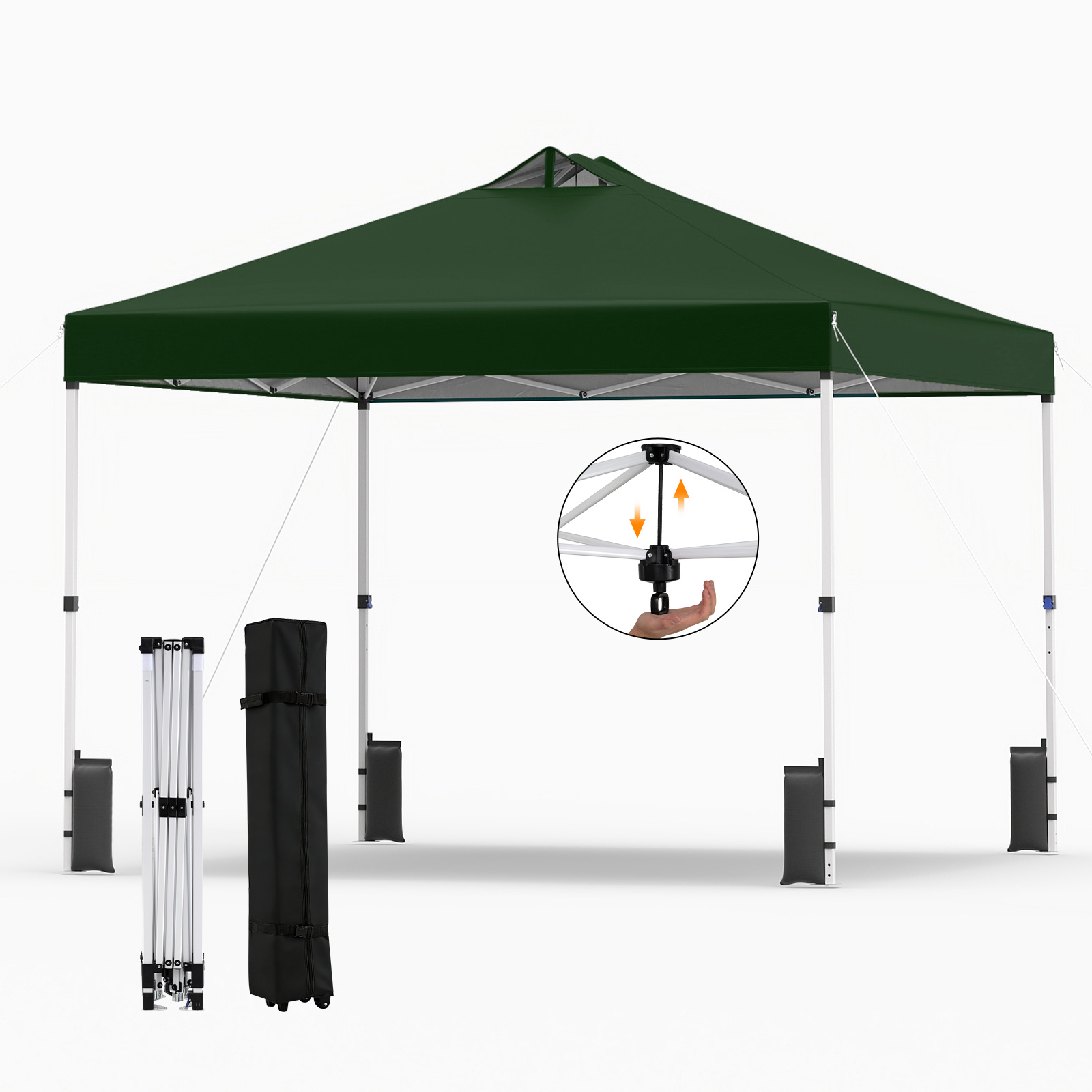 10x10 jalga pop-up varikatus roheline - Image 4