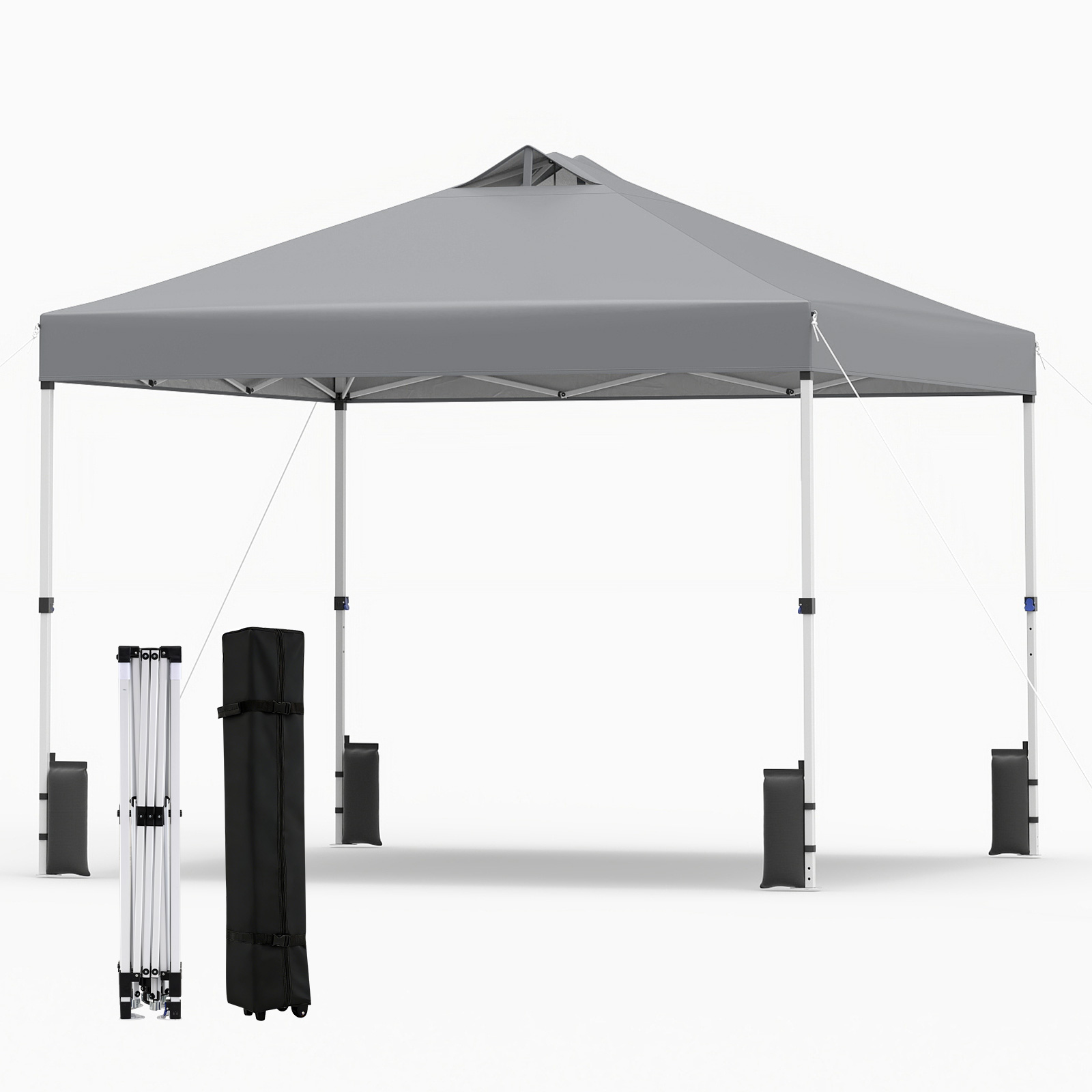 3x3 m pilkas pop-up paviljonas