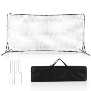 Jalkapallon palautusverkko 375x185cm musta