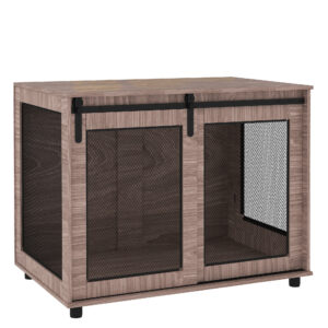 Koerapuur, transpordipuur koertele, puhkeaedik lemmikloomadele, lukustatavad uksed, 98 x 60 x 78 cm, helepruun