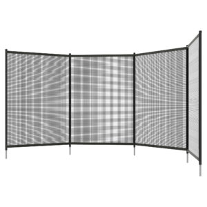 4-osaline basseiniohutuspiire, alumiinium / texteline, must, 365 x 126 cm
