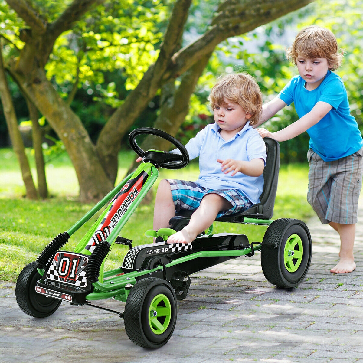 4 Ratu Bērnu Pedāļu Go-Karts Zaļš - Image 2