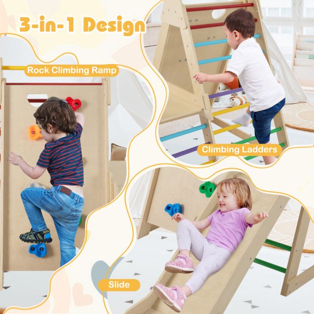 3 viename vidinis laipiojimo kompleksas su čiuožykla ir laipiojimo siena - Image 6