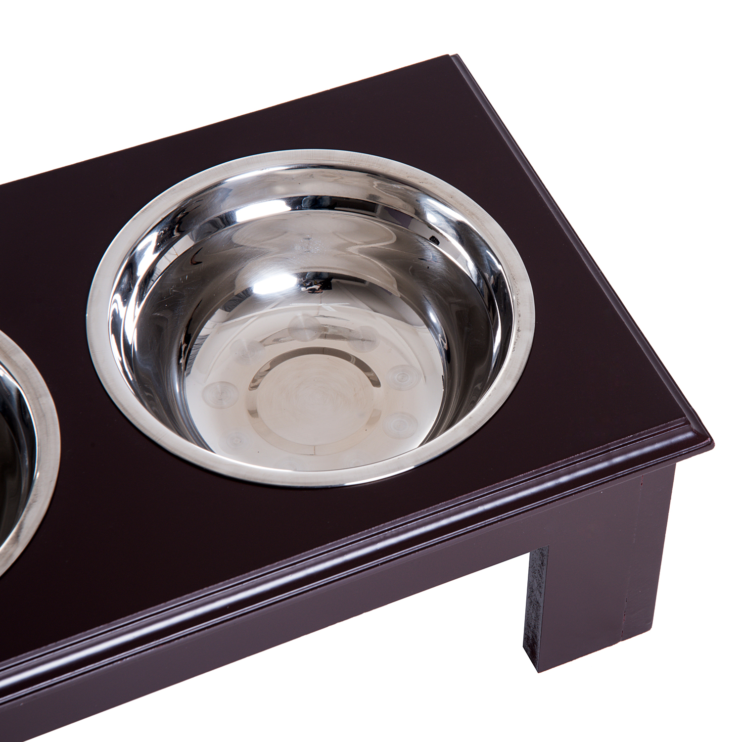 Paaugstināta suņu barošanas stacija ar 2 bļodām, Espresso, 2 x 900 ml, 44 x 24 x 15 cm - Image 9