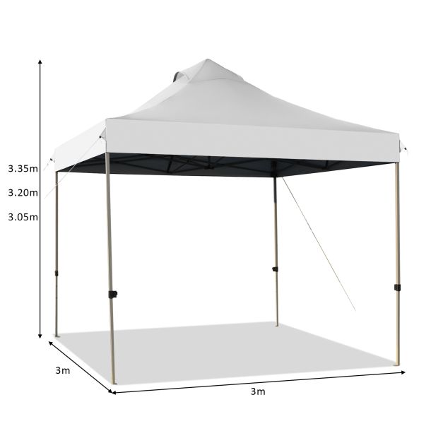 10' x 10' Valge kokkupandav telk ratastega - Image 5