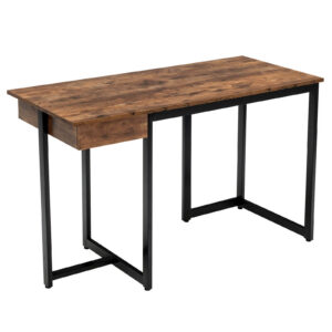 48" Arvutilaud Metallraamiga Pruun