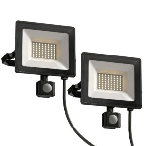 Töölamp 50 W, reguleeritav, 3 režiimi, alumiinium, must, 2 tk