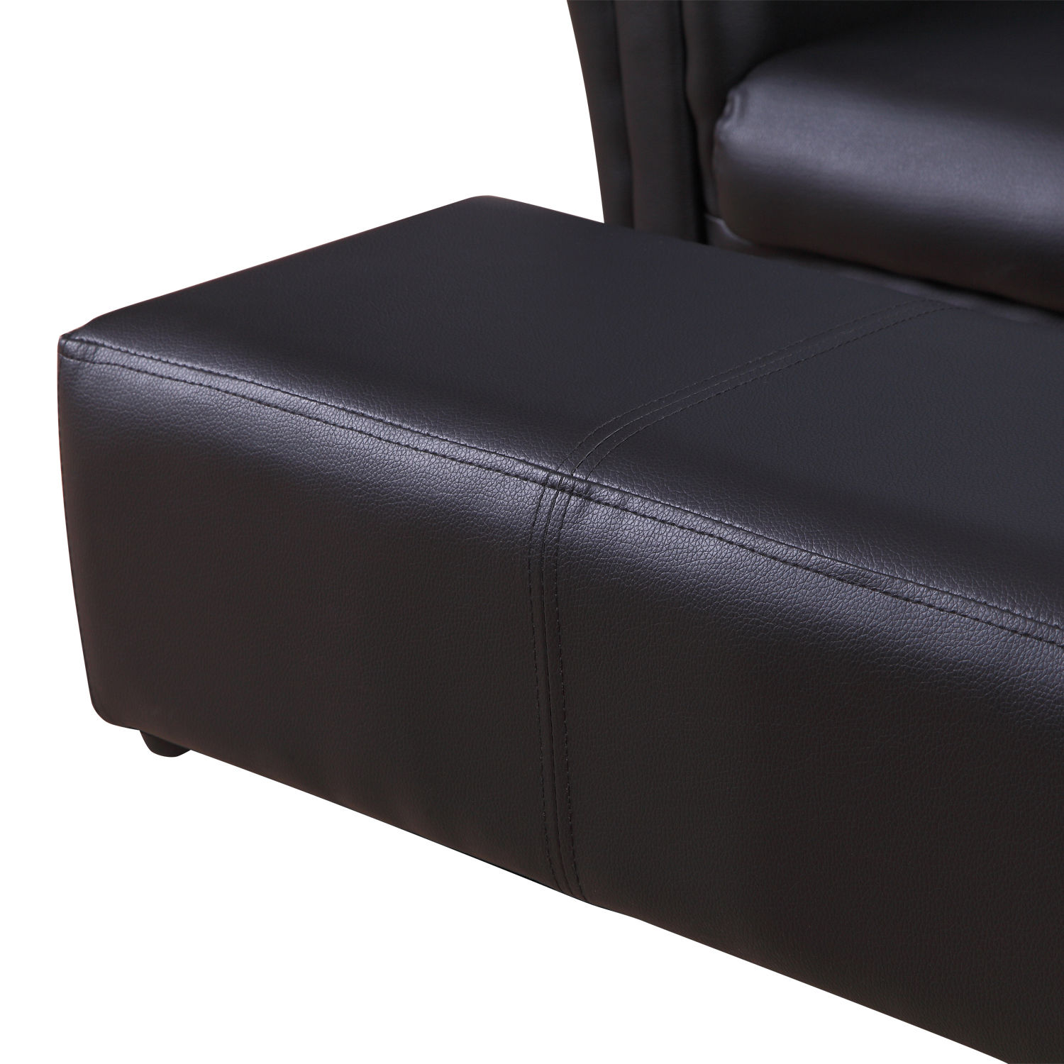 Laste diivan koos tumbaga, 2-osaline komplekt, must, 83 x 42 x 41 cm - Image 8