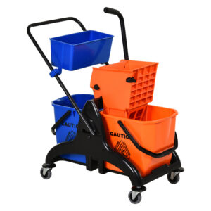 Mopiämbriga puhastusvanker, 26 l, plastmass, metall, oranž, 78 x 45 x 95 cm