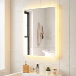 70x50 cm LED vannitoapeegel hõbedane