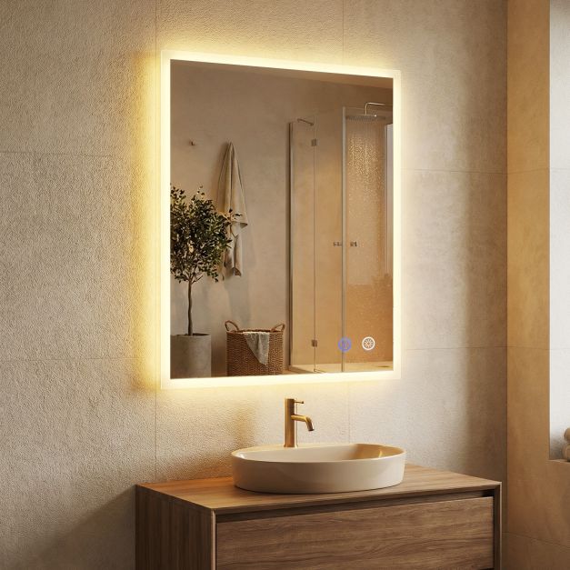 70x50 cm LED vannitoapeegel hõbedane - Image 2