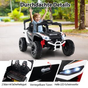 12V elektriline laste UTV-auto puldiga, valge