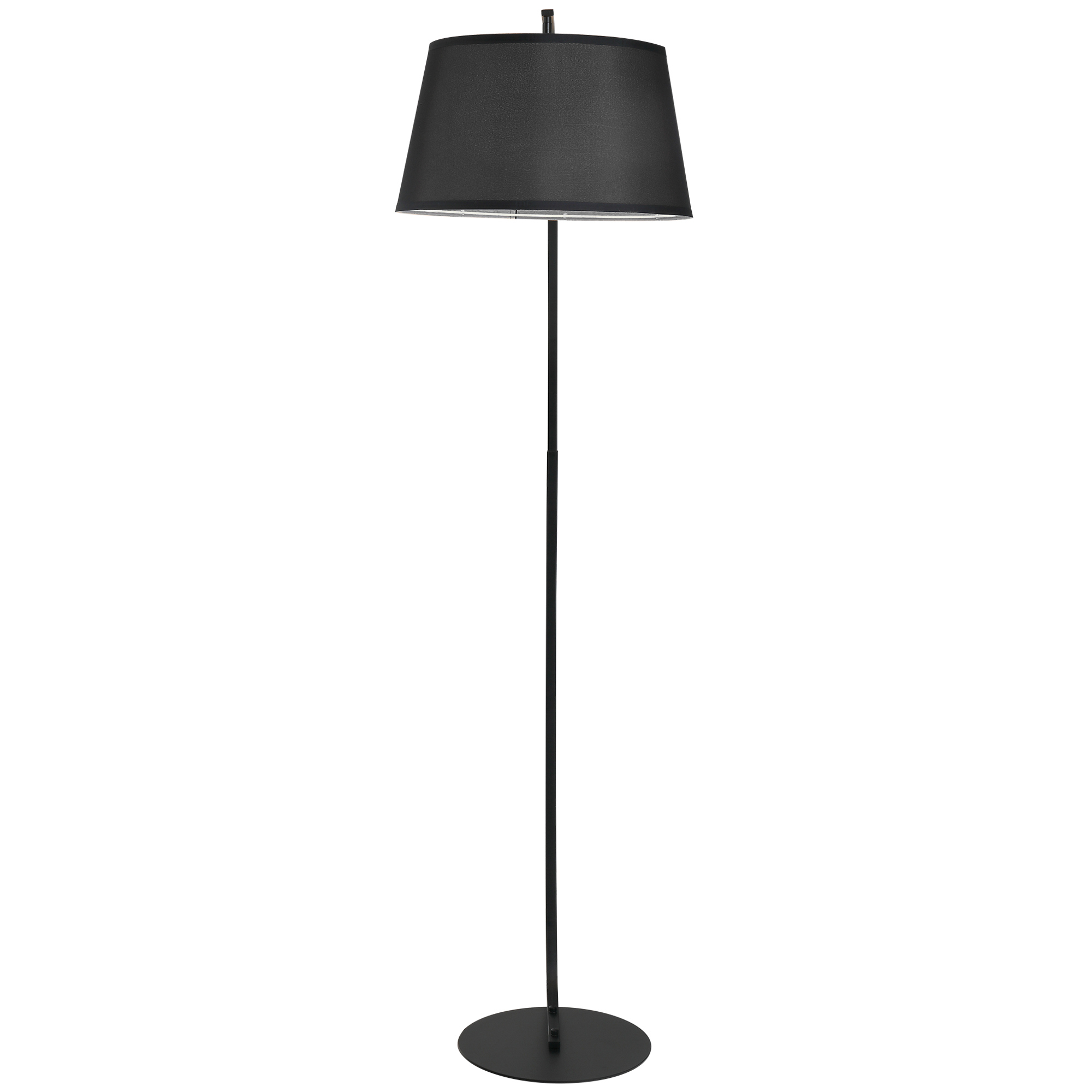 Lambikaartega põrandalamp, metall, must, 105 x 47 x 190 cm