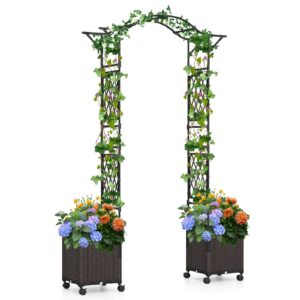 Aedkaar 207x250 cm 2 iseseisva kastmisistutuskastiga must