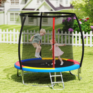 8FT Väljas Trampoliin Värviline