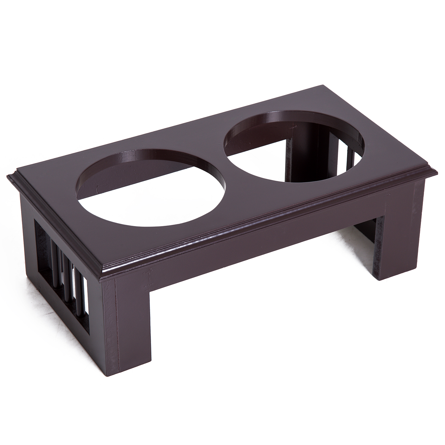 Paaugstināta suņu barošanas stacija ar 2 bļodām, Espresso, 2 x 900 ml, 44 x 24 x 15 cm - Image 7