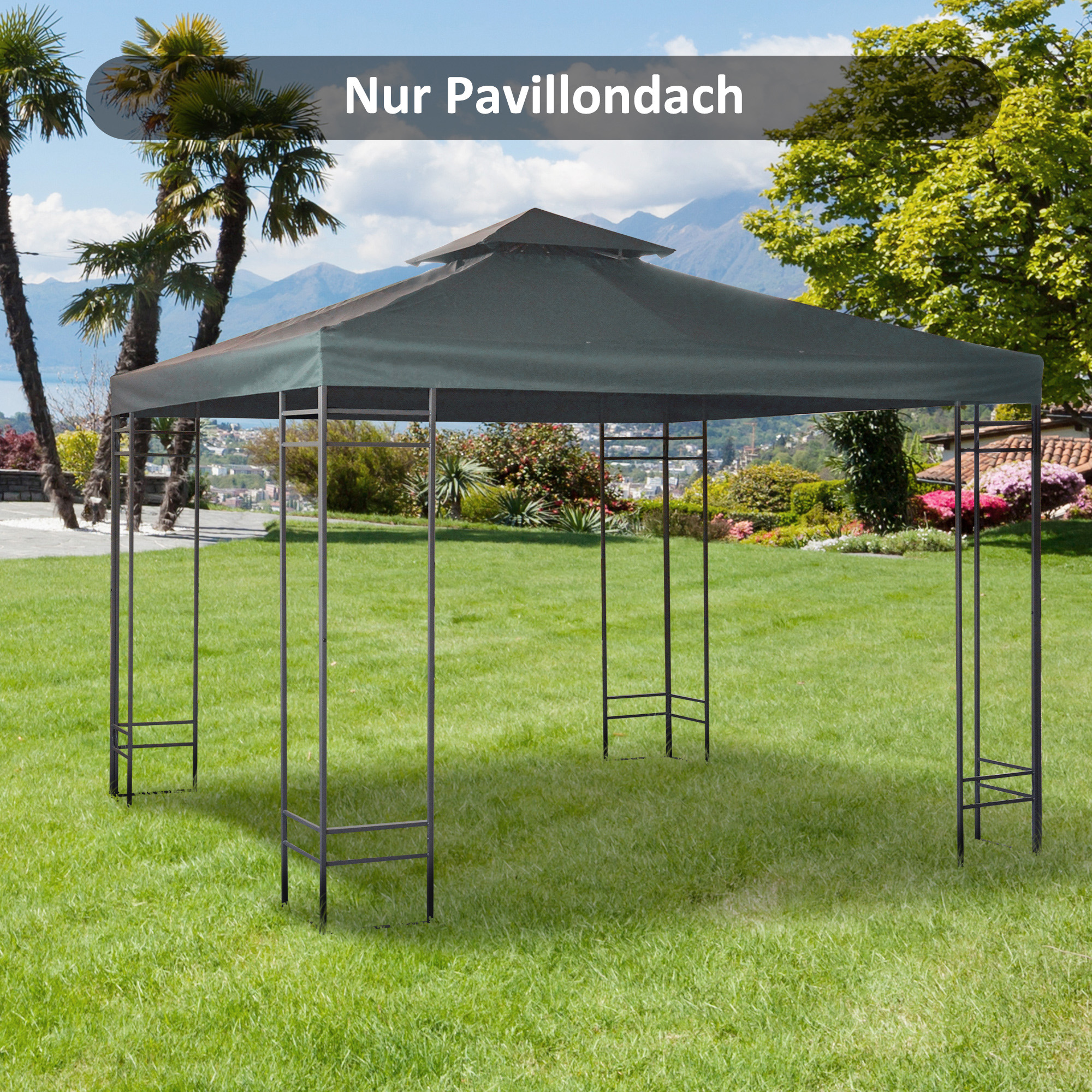 Pavėsinės stogas, 3 x 3 m, anglies pilka - Image 2