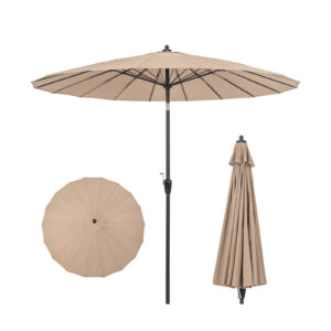 9 jalga 18 klaaskiuga varrega terrassiparasol