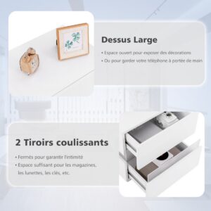 Öökapid LED-valgustusega 2 tk valge