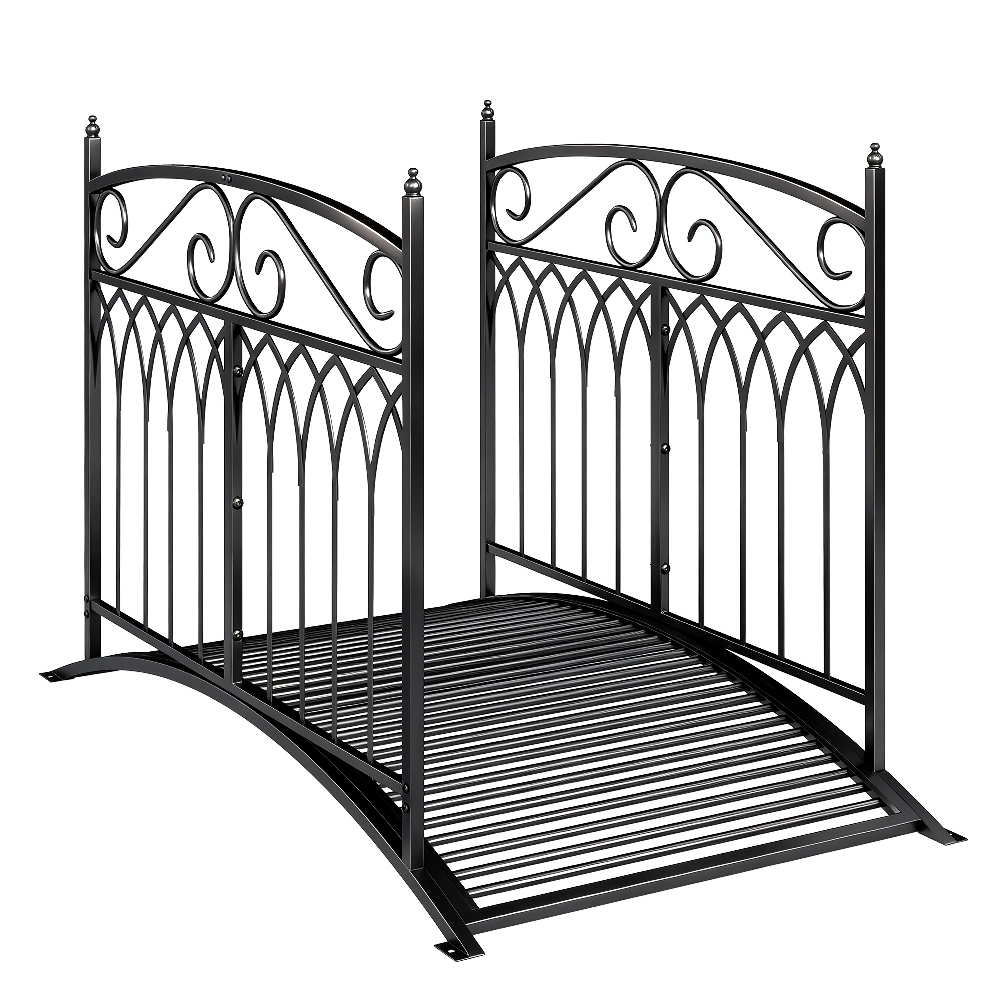 Metallist aiasild, 135,5 cm, must, barokkstiil