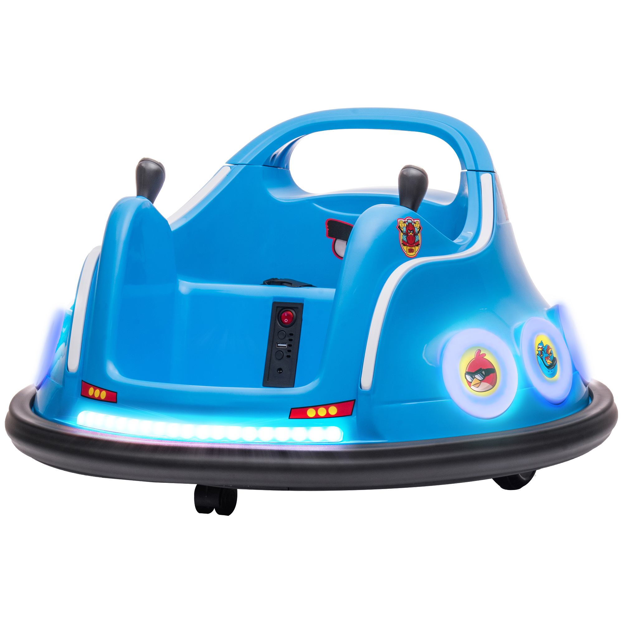 Vaikiškas elektrinis automobilis Angry Bird, mėlynas, 73 x 73 x 44 cm