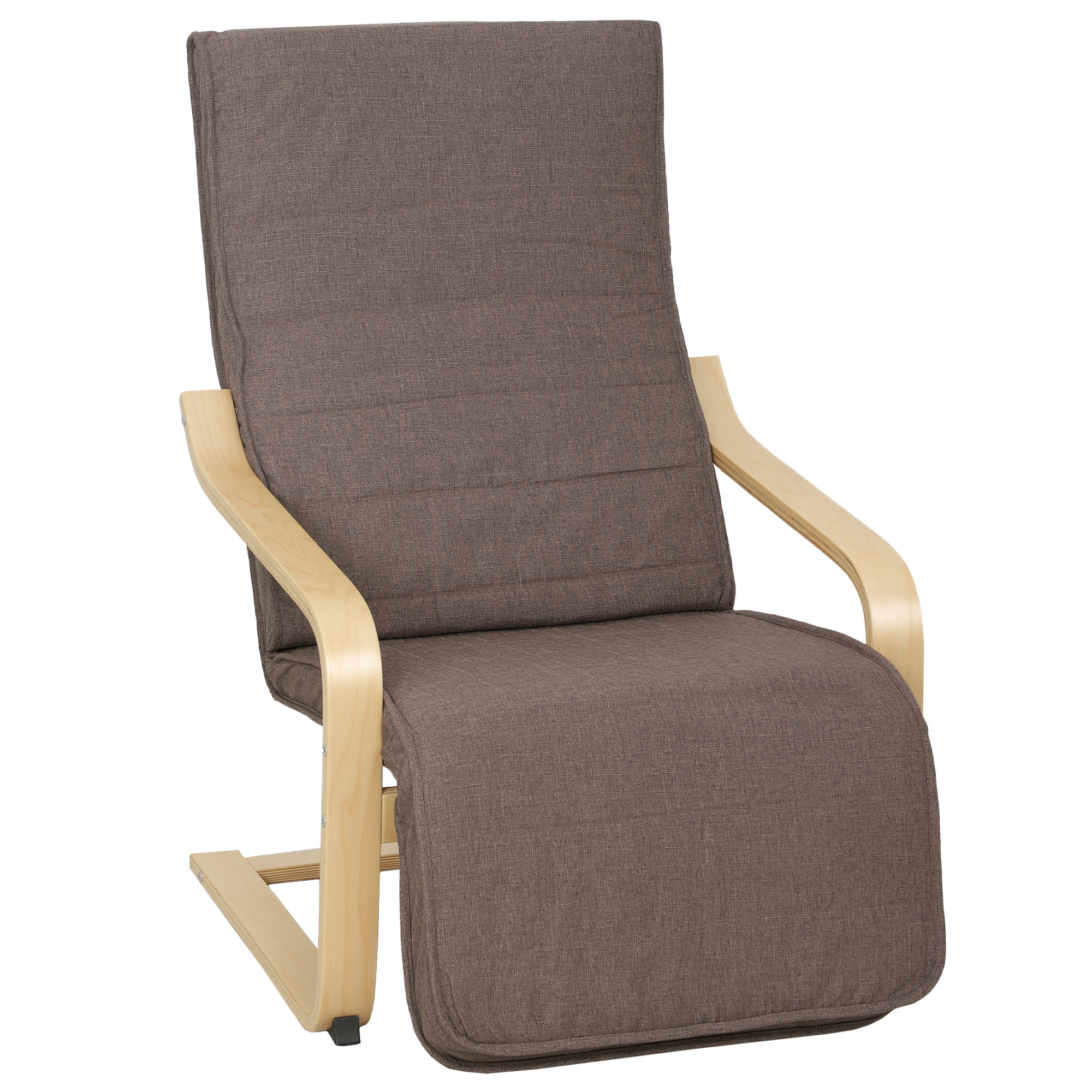 Lounge-tool reguleeritava jalatoega, pruun, 66,5 x 94 x 100 cm