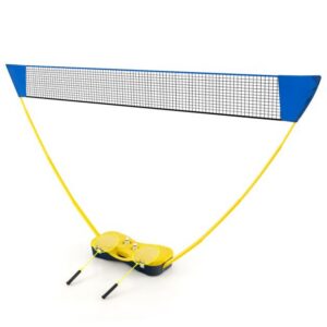 Nešiojamas badmintono rinkinys geltonas spalvos