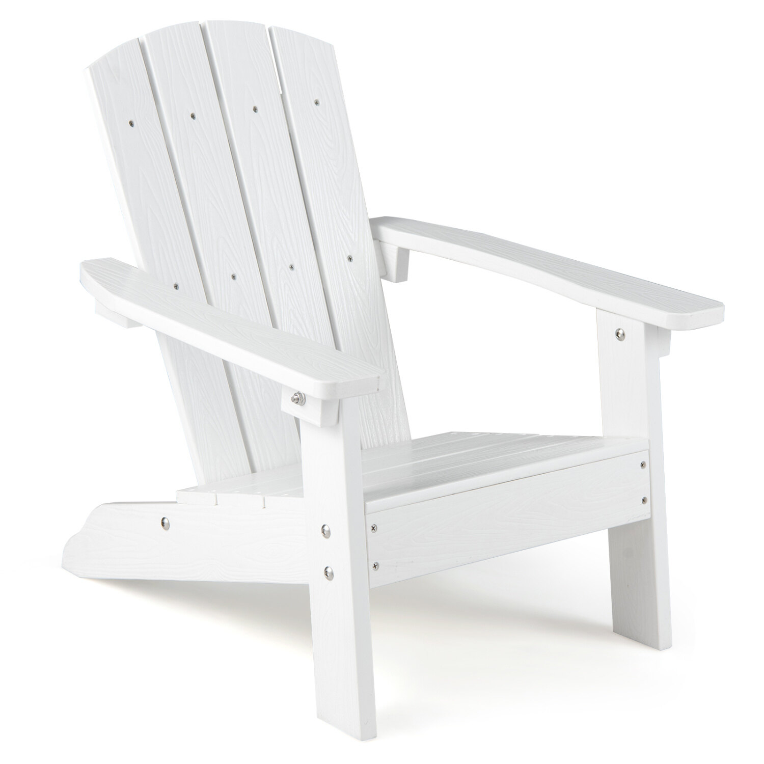 2 tk laste Adirondack aiatooli, HIPS-plastik, valge, 51 x 56 x 56 cm
