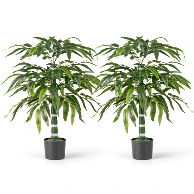 100 cm Keinotekoinen Bambu 2 kpl Ruukulla