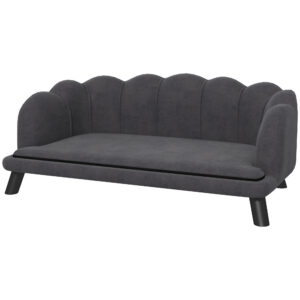 Suņu sofa, tumši pelēka, 98,5 x 60,5 x 35,5 cm, līdz 25 kg